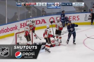 Les @nhlflames se dirigent vers le premier tour et le blanchissage @pepsi de Cam Talbot est ...