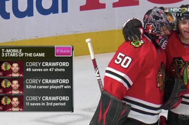 Donnez à Corey Crawford toutes les étoiles pour cette performance de Game 4! #Coupe Stanley

(...