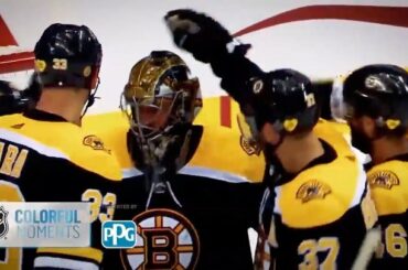 Chaque fois que les @NHLBruins et @Canes se rencontrent, il y a forcément un mome coloré ...