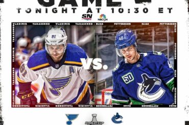 Nuageux avec possibilité d'heures supplémentaires. Qui avez-vous dans le jeu 4, @stlouisblues ou @canuck ...