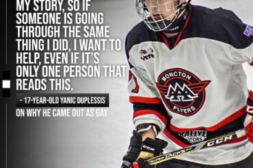 Yanic Duplessis espère inspirer la communauté du hockey en sortant. #HockeyIsF ...
