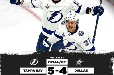 Le @tblightning n'a besoin que d'une victoire de plus ... #StanleyCup ...