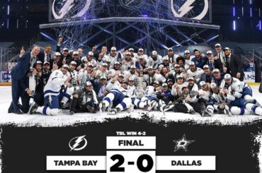 Perfection dans le jeu 6 pour le @tblightning pour gagner la #StanleyCup! ...