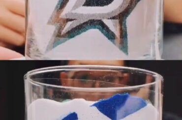 Les logos @dallasstars et @tblightning en sable. #MyPlayoffsMoment Je ne suis pas ...