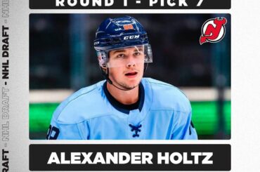 Les @njdevils ont sélectionné Alexander Holtz (@ holtz_10) à la 7e place du classement général! #NHLDraf ...