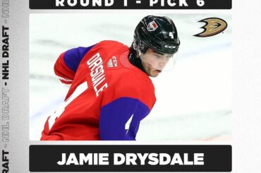 Et au 6e rang du classement général, les @anaheimducks sélectionnent @ jamie.drysdale! #NHLDraft ...