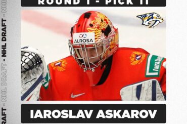 Iaroslav Askarov est pris au 11e rang du classement général par @predsnhl - le premier gardien de but à ...