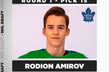 Rodion Amirov va aux @mapleleafs à 15 au total! #NHLDraft ...