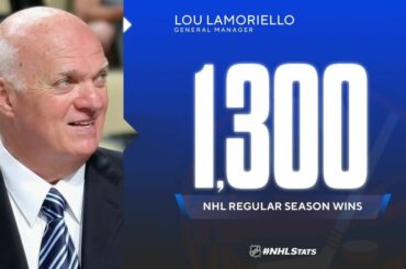 Félicitations à Lou Lamoriello pour sa 1300e victoire en carrière en saison régulière, le ...