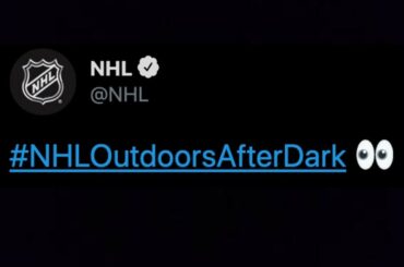 #NHLOutdoorsAfterDark ...