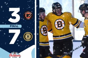 Les @nhlbruins gagnent GROS à Lake Tahoe par un score de 7-3.  #NHLOutdoors ...