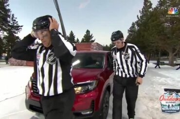 Les arbitres ont fait un tour sur une @honda Ridgeline!  #NHLOutdoors ...