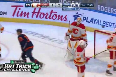 Connor McDavid (@ mcdavid97) Tour du chapeau @Enterprise + deux passes décisives.  Juste un décontracté ...