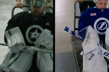 Avec quel gardien de but roulez-vous ce soir: @ anton_khudobin31official ou @andreiv ...