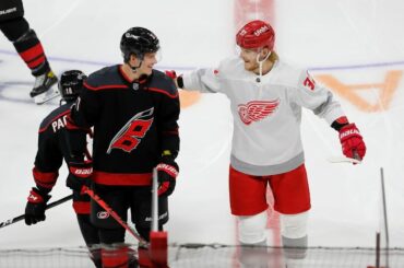 "Un pour maman!"  Les frères Andrei et Evgeny Svechnikov s'affrontent dans la NH ...