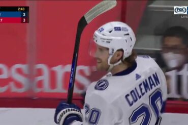 Blake Coleman (@ bcoles25) le fait en OT pour le 𝘧𝘪𝘳𝘴𝘵 𝘱𝘭𝘢𝘤𝘦 @tblightning.  ...