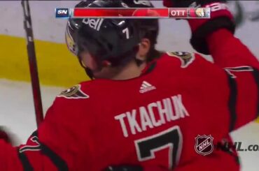 @bradytkachuk obtient le premier des deux buts rapides des @senators.  : @sportsnet: NHL.t ...