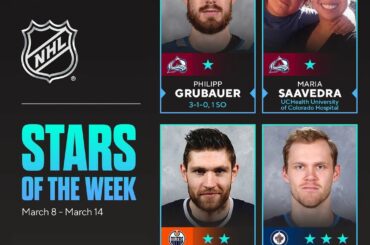 Félicitations aux stars de la semaine!  Université Philipp Grubauer du Colorado ...