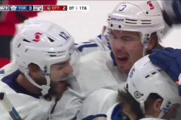 @austonmatthews le met en place.  Justin Holl (@ 12jholl) l'enterre. Grande victoire en OT pour ...