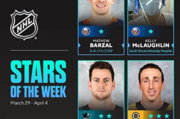 Félicitations aux stars de la semaine!  Mathew Barzal South Shore University Hosp ...