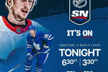 La rondelle tombe entre les @senators et @mapleleafs à 7 h HE ce soir!  : @sport...