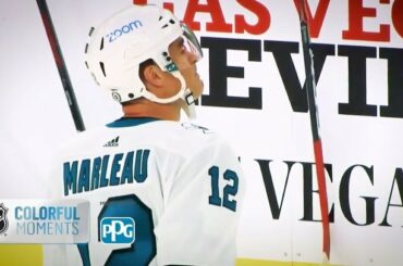 Patrick Marleau, salue-toi.  Plus de moments colorés ...