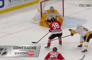 Bas 4-1 en troisième période.  Les @NHLBlackhawks ont terminé un comeb spectaculaire ...