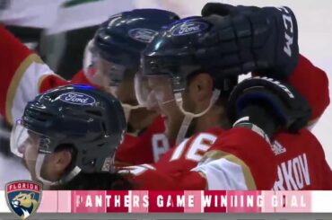 Aleksander Barkov (@barkovsasha) remporte le vainqueur de l'OT alors que les @flapanthers le font ...