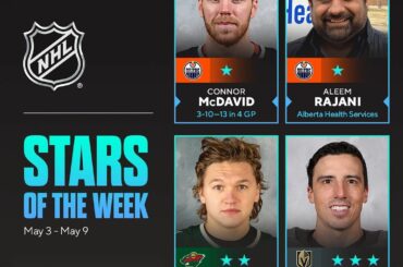 Félicitations aux stars de la semaine!  Connor McDavid Alberta Health Services Pr ...