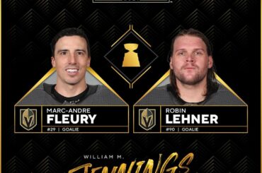 #NHLAwards ALERT Marc-Andre Fleury et @ robinlehner40 se sont associés pour remporter le Wil ...