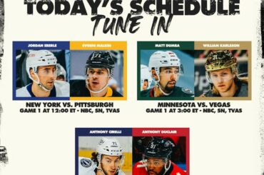 Trois matchs #StanleyCup Playoffs au robinet aujourd'hui: @ny_islanders vs @penguins @min ...