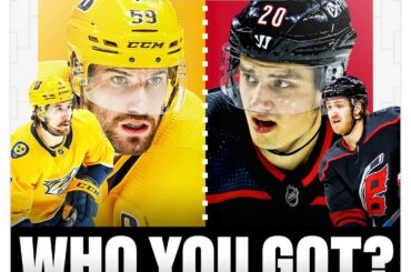 Bouclez votre ceinture, les éliminatoires de la #StanleyCup sont proches.  Qui avez-vous: @PredsNHL ou @Canes?  ...
