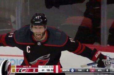 Jordan Staal remporte le vainqueur de l'OT et les @canes se déplacent dans l'une des séries avec ...