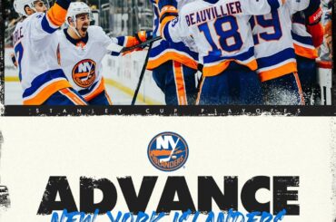 OUI OUI OUI Les @ny_islanders sont OFF pour le deuxième tour!  #Coupe Stanley...