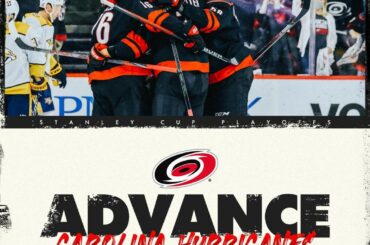 HEY!  HEY!  QUE DIS-TU!  Les @canes sont partis pour le deuxième tour!  #Coupe Stanley...