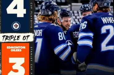 Les @nhljets passent au deuxième tour après un vainqueur du TRIPLE OT!  #Stanle ...