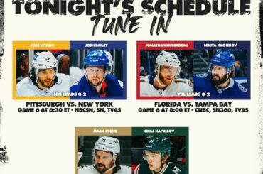Les @ny_islanders, @tblightning et @vegasgoldenknights peuvent tous avancer ce soir ...