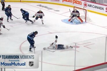 Le mouvement de la rondelle @NHLJets au premier tour leur vaut le meilleur moment de travail d'équipe hon...
