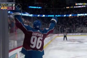 Juste au-dessus de l'épaule et Mikko Rantanen a appelé le jeu !  C'est votre photo du...