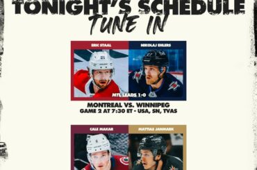 Deux matchs au rendez-vous ce soir.  Mais... qui va gagner ?  #Coupe Stanley...