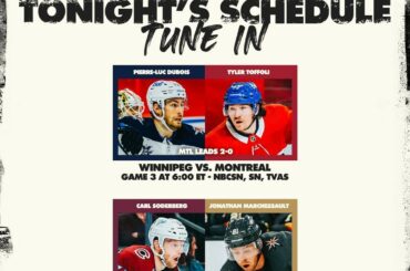 Plus d'action pour les séries éliminatoires de la #StanleyCup CE SOIR...