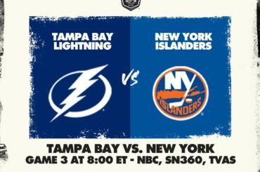Qui sort avec une avance de 2-1 dans la série ?  Match 3 entre le @tblightning & @ny_...