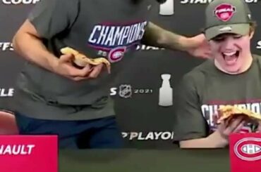 Les mecs sont des mecs.  #StanleyCup ( @sportsnet)...