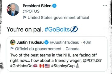 L'affaire est ON.  @potus @justinpjtrudeau #StanleyCup...