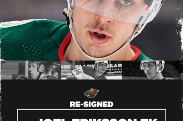Encore huit ans de @joelerikssoneek !  Il signe un nouveau contrat avec le @minnesotawil...