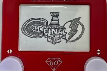 Faire passer l'art Etch A Sketch au niveau supérieur... #StanleyCup @TBLightning vs. @C...