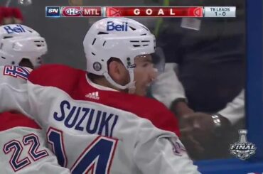 Nick Suzuki (@nsuzuki_37) répond pour le @canadiensmtl !  #StanleyCup : @nhlonn...
