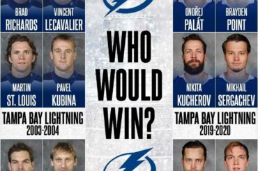 La même équipe, mais des champions de la #StanleyCup différents.  Quelle équipe @TBLightning v...