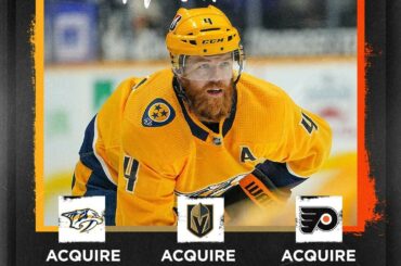 AFFAIRE À TROIS ÉQUIPES @predsnhl acquiert Philippe Myers (@philmyers06) et Cody Glass...