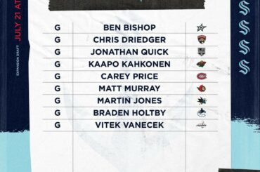 Des gardiens de but remarquables disponibles pour le @seattlekraken dans le #SeattleDraft.  Qui doit...